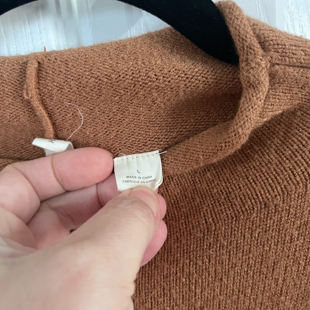 Moth Saskia Mock neck Womens Sweater soft cozy longline minimalist Anthropologie - Picture 3 of 7